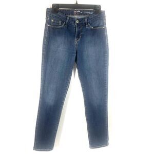 Levi’s Denizen Modern Skinny Mid Rise Blue Jeans SHORT Stretch Women Size 6